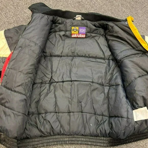 Vintage 90s Y2K Ski-doo Jacket Snowmobile Bombardier Bomber Racing Coat Size M